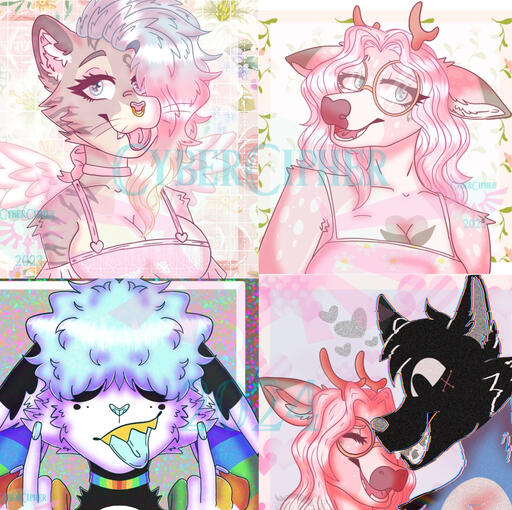 Full shading. $20 headshot, $30 bust, $45 half body, $50 thigh shot, $80 full body. Complicated designs may cost more.